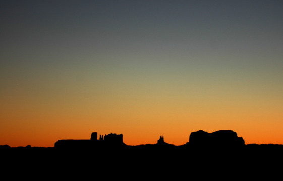 Sunset in Monument Valley, near Goulding's campground.