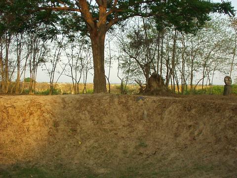 Exhumed grave, killing fields, outside of Phenom Penh.