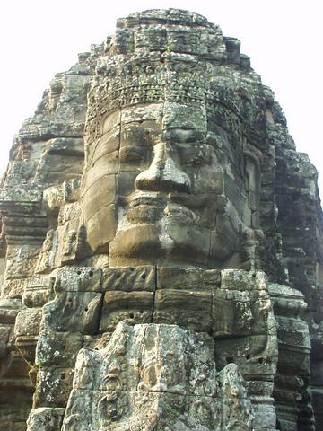 Statue of Avalokitesvara, the Bayon, ruins of Angkor.