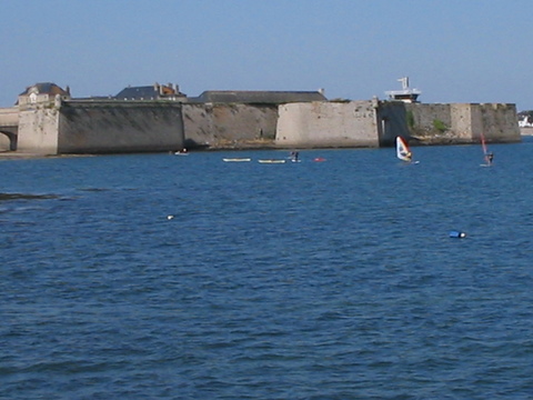 Port Louis, on the opposite side of Blavet Bay from Lorient.  This is now in Southern Bretagne, on the Bay of Biscay (the Atlantic).