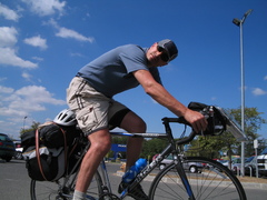 Lawson with bike.