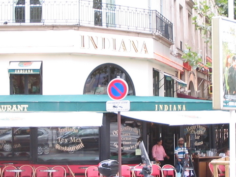 The Indiana Cafe in Paris.  Funny what gets exotic once you get far enough away.