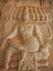 Ravana with his ten heads and arms.