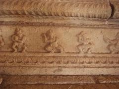 Sculpted frieze on the interior of Vittala Temple, Hampi.