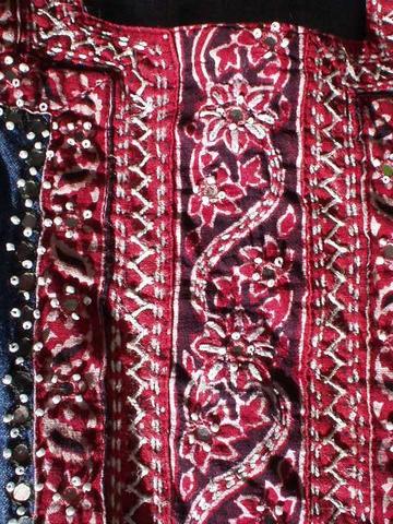 Pattern on fabric hanging out to dry, Kodaikanal.