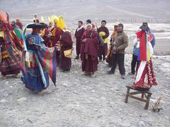 Ritual burning of a human figure, after the 2003 Spituk Festival.