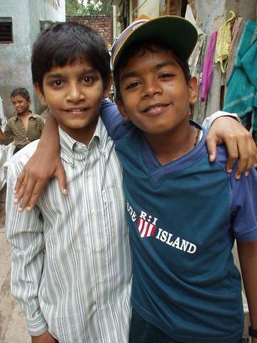 Two boys on the street in Madurai.